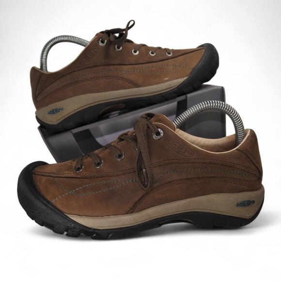 Keen Presidio II Leather Outdoor Hiking Shoes Women's 8 Brown 53001 - Picture 1 of 11